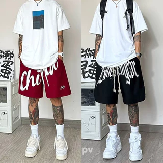 M-5XL Quần Short Nam Nữ Mùa Hè Mới  Mỹ Retro In Chữ Quần Short Rời Xu Hướng Phong Cách Đường Phố Hip Hop Quần Short Thể Thao Bóng Rổ Quần Ngắn Plus Kích Thước Nâu Trắng Xám Màu Be
