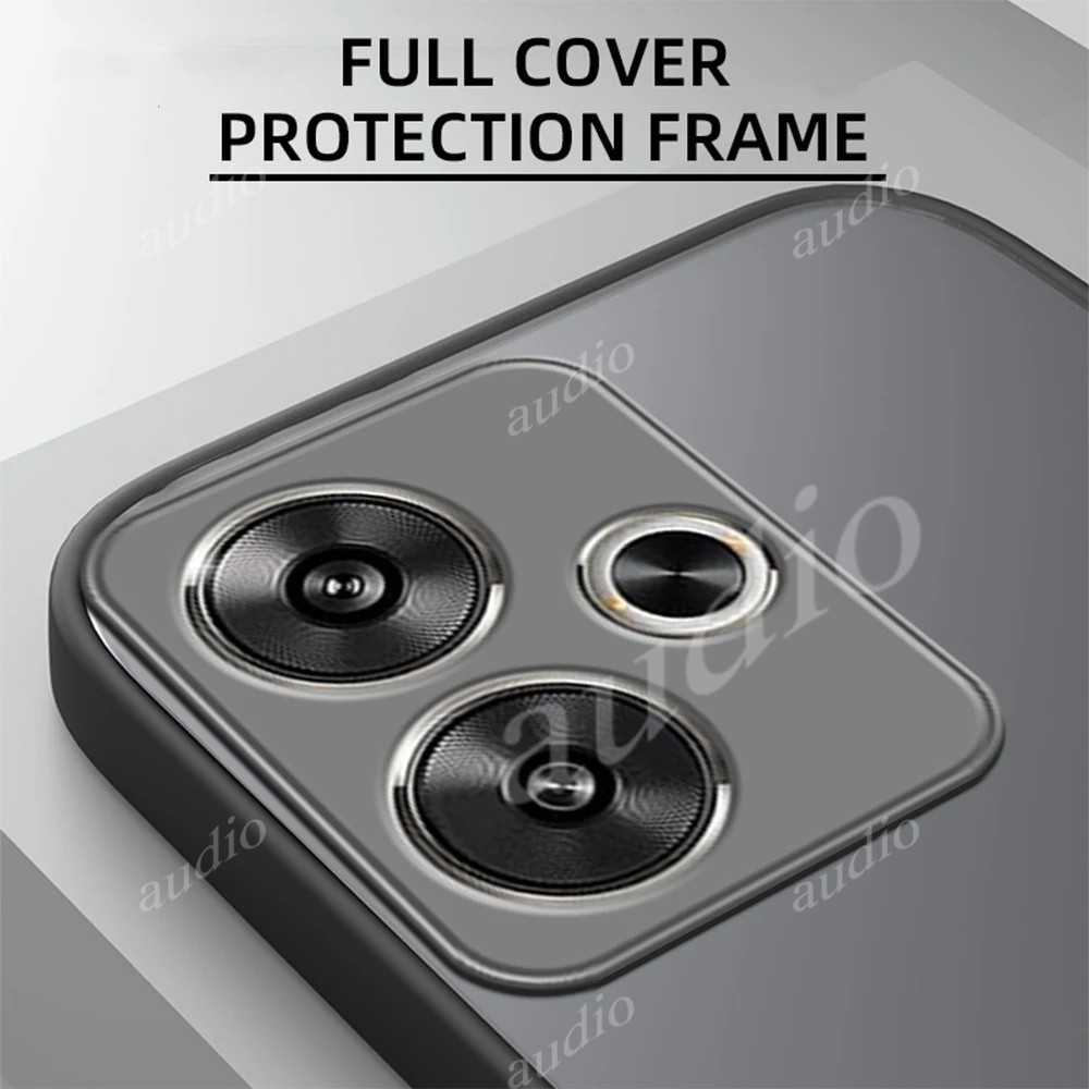 Dành Cho POCO m6 4G 2024 Ốp điện thoại Silicon Mờ Chống Sốc Cho POCO m6 M 6 6M PocoM6 4G Vỏ Sau Ốp điện thoại Coques Camera Bảo Vệ Funda Vỏ