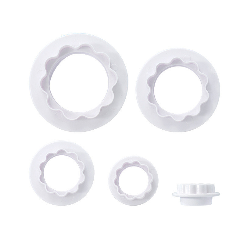 4 Hai Mặt Tròn Cắt Bánh Quy Khuôn Váy DIY Cắt Dụng Cụ Nhà Bếp Mô Phỏng Trang Trí Bánh Khuôn DIY Khuôn Nướng Bánh