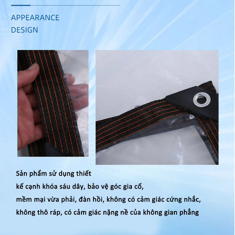 Bạt nhựa trong suốt,Bạt PVC che mưa，Dày, ánh sáng tốt, chống lạnh, bảo quản nhiệt，Nhiều tùy chọn kích thước