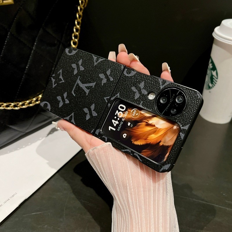 Ốp điện thoại gấp thiết kế bằng da PU cổ điển cao cấp cho OPPO Find N3 Flip Casing cho OPPO Find N2 Flip Design Vỏ bảo vệ chống sốc