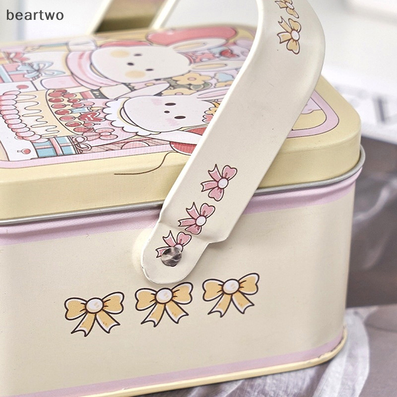 < Beartwo > 1 Túi Đựng Vali Nhỏ Vintage Hộp Kẹo Kim Loại Hộp Quà Tặng Bánh Quy Hộp Quà Tặng Đẹp