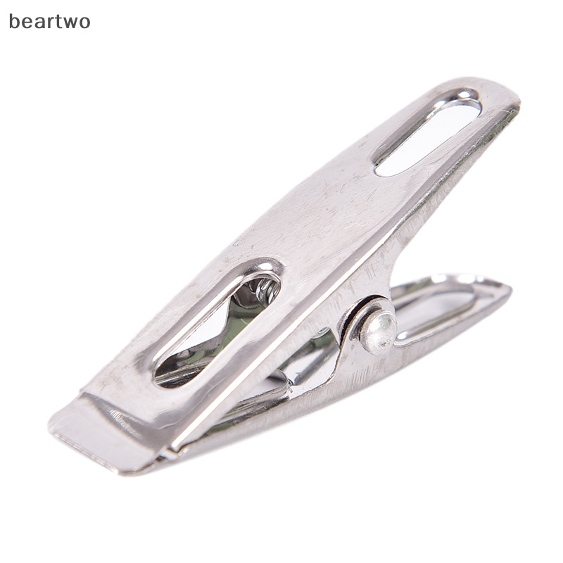 < Beartwo > 20 Cái Chốt quần áo bằng thép không gỉ Kẹp giặt Chân kim loại Kẹp đẹp