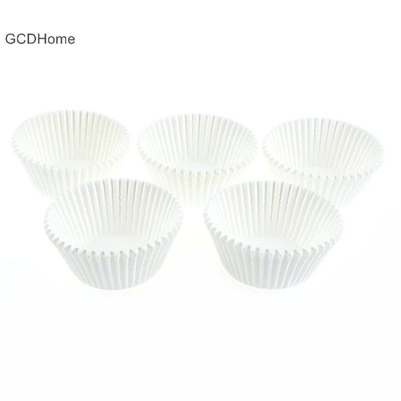 Gcdhome 100 chiếc hộp giấy cupcake trắng cốc giấy cupcake cho dụng cụ làm bánh HOT