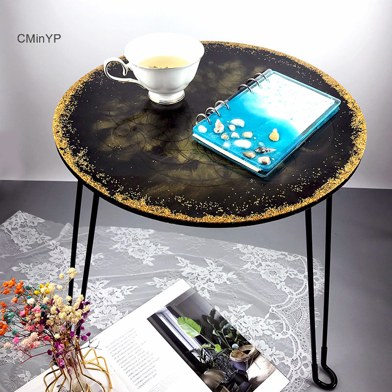 Cminyp Lớn Tròn Trang Trí Sông Bàn Làm Khuôn Silicon Diy Pha Lê Nhựa Epoxy Khuôn Tự Làm Crafg Dụng Cụ Vinh Quang