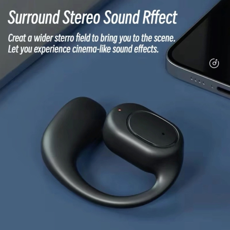 Tai nghe OWS một tai, không dây Bluetooth, âm thanh nổi, âm trầm mạnh, 10H phát, cảm ứng, pin lớn, tai nghe nhạc thể thao cho doanh nhân
