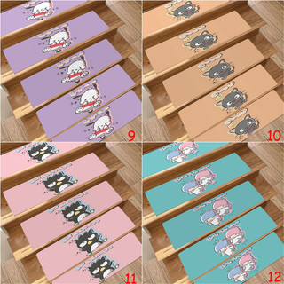 Tấm lót cầu thang Phim hoạt hình dễ thương Sanrio Tấm lót cầu thang gia đình Tấm thấm nước và chống trượt (76x20CM)