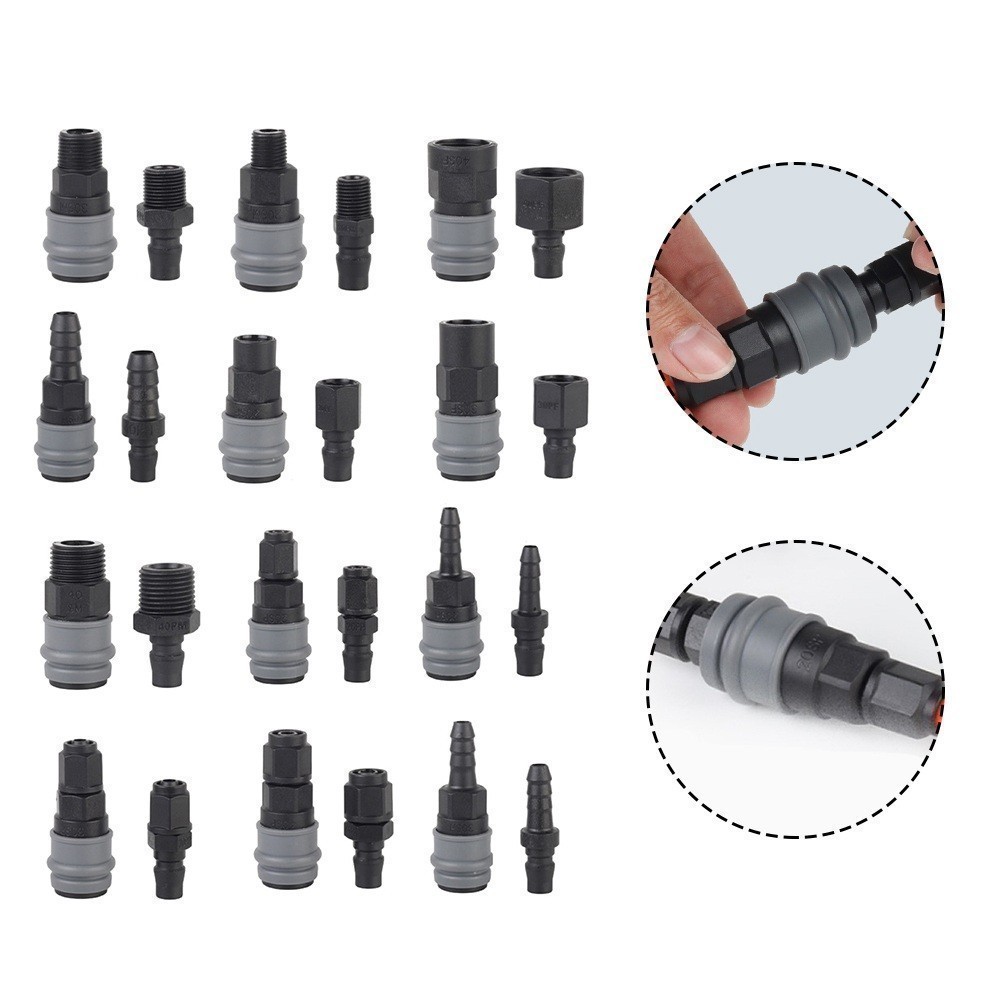 [Cosyh] SP + PP SH + PH SF + PF SM + PM Phụ kiện khí nén loại C Đầu nối ống PU tự khóa