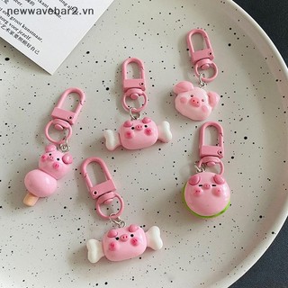 [Mới] Phim hoạt hình mới ba chiều dễ thương lợn hồng móc khóa búp bê heo con dành cho nữ Túi chìa khóa Mặt dây chuyền trang sức Quà tặng học sinh.