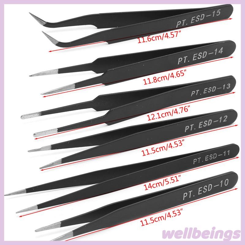 Wellb Nhíp Chính Xác DIY Trang Sức Làm Móng Tay Nghệ Thuật Gel Chọn Dụng Cụ Thép Không Gỉ
