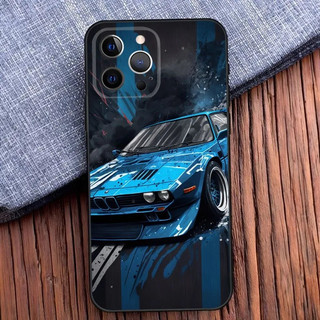 Ốp điện thoại E-Evo ô tô TK-1 J-JDM cho iPhone 16, 17,14,13,12,11, Pro, X, XS, Max, XR, Plus, Mini Soft Black Cover