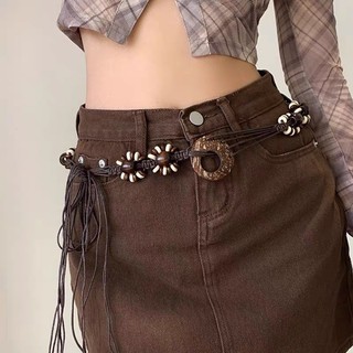 [1904 Người Đã Thu Thập] Thắt Lưng Dệt Cho Phụ Nữ Mùa Hè Phong Cách Vintage Dân Tộc Mới Dây Thắt Lưng Đa Năng Trang Trí Cao Cấp Với Thắt Lưng Váy 3.4 QDDJ