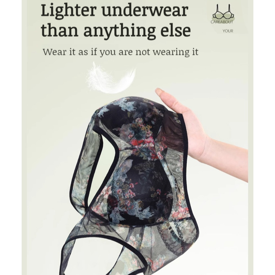 Áo ngực lưới ren gợi cảm Dây đeo cố định in hình Tank Top Full Cup Đồ lót