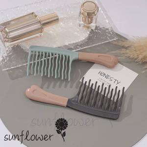 Lược Cong Lớn Da Đầu Massage Lược Nam Oily Lược Xoăn Tạo Kiểu Tóc Lược Thịt Heo Sườn Lược