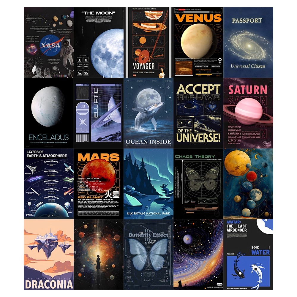 [DECAL] A4 In Màu - Set 50 Tờ Poster Giấy Dán Tường - HÌNH MILK WAY - Decor Trang Trí Nhà | MS: 111530