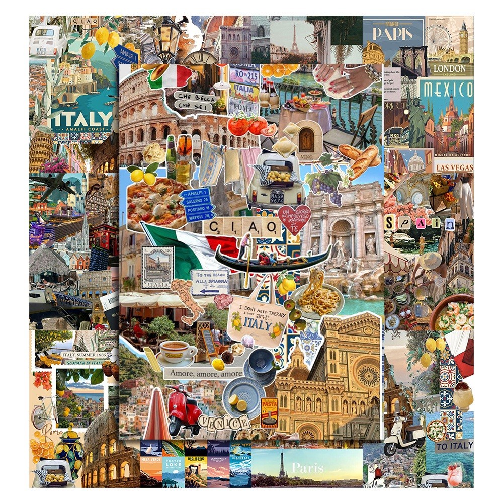 [DECAL] A4 In Màu - Set 50 Tờ Poster Giấy Dán Tường - HÌNH POSTER TRAVEL DU LỊCH - Decor Trang Trí Nhà | MS: 111567
