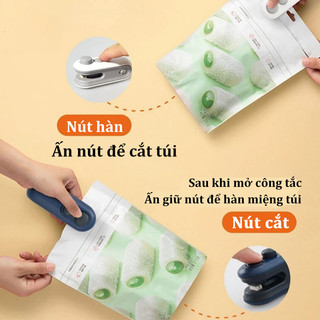 Máy hàn miệng túi nhựa mini, máy bịt kín chân không sử dụng tại nhà, sạc USB tiện dụng, dễ sử dụng