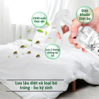 Bình Xịt Diệt Bọ Ve, Bọ Rệp, Mạt Bụi 300ml Xịt Côn Trùng Chiết Xuất Thiên Nhiên Sử Dụng Tới 4000 Lần NGÓI HOME - BXCT02