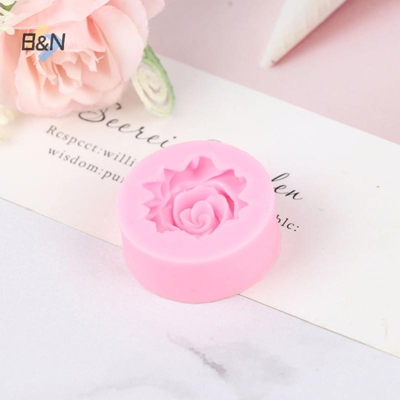Khuôn silicon hoa hồng B & N 3D Khuôn silicon trang trí bánh kẹo mềm Khuôn bánh quy sô cô la.