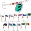 METUBE 10 / 30 Chiếc Mồi Nhân Tạo Spinner, Kim Loại Nước Ngọt Thiết Bị Nước Mặn Quay Mồi, 6 cm Phụ Kiện Câu Cá Wobblers Câu Cá Cho Cá Chép Câu Cá