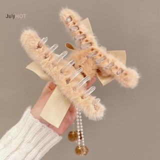 Julyhot Sang Trọng Móng Vuốt Nơ Tua Rua Kẹp Tóc Móng Vuốt Tốt Nhất Cho Tóc Dày Nữ Phụ Kiện Massivedeals