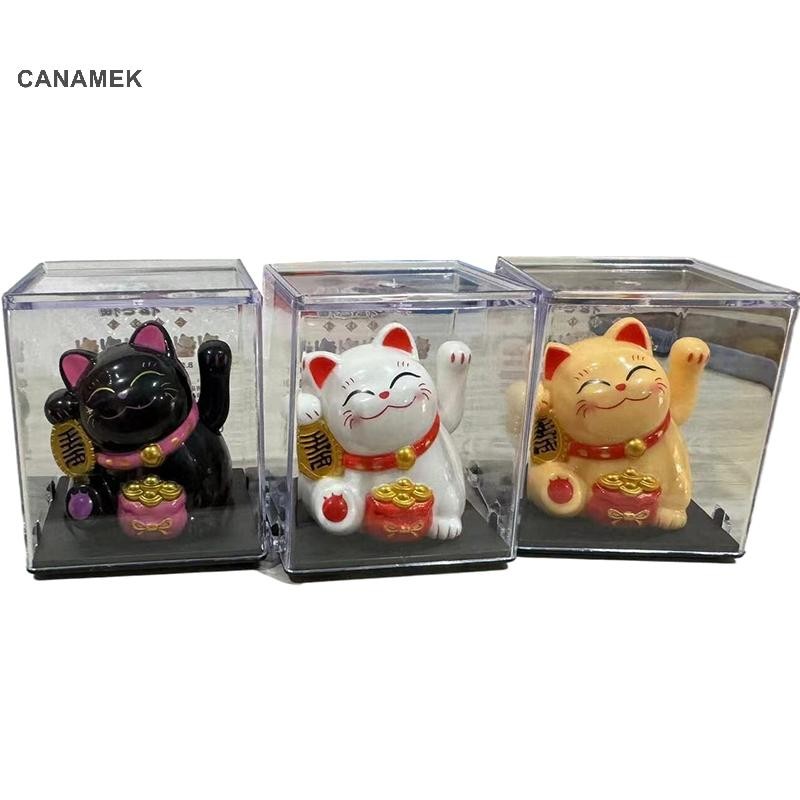 Canamek 1 / 4PCLucky Beckoning Năng Lượng Mặt Trời vẫy Tay Nút Xoay Cho Văn Phòng Tại Nhà Trang Trí Ô Tô Để Bàn Đồ Trang Trí Mang Lại May Mắn CSF Sự Giàu Có