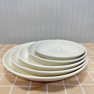 Đĩa sứ trắng sâu lòng cao cấp hàng dày dặn nhiều size 15cm - 25cm - Trường An VN