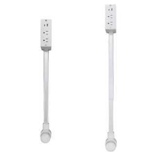 Bộ mở rộng ổ cắm điện JOYFULLIFE, xoay 180° Bộ mở rộng ổ cắm điện màu trắng, Bộ mở rộng ổ cắm điện có độ dài có thể điều chỉnh nóng cho NightStand