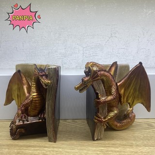 Pnpia 1 Cặp Nhựa Rồng Điêu Khắc Bookend Nghệ Thuật Thủ Công Để Bàn Chặn Sách Phụ Kiện Cho Phòng Học Văn Phòng Tại Nhà Trang Trí Quà Tặng Dễ Thương Boutique