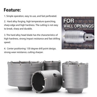 Mũi khoét lỗ tường lỗ to 30-60mm, mũi khoan bê tông gạch chuyên dụng lắp điều hòa