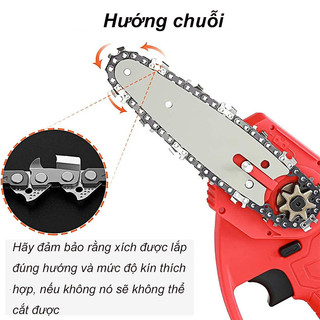 Xích máy cưa pin, dây xích dự phòng 4inch 6inch 10inch 12inch phụ kiện máy cưa gỗ mini,Dễ sử dụng