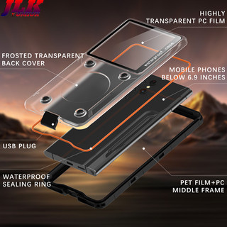 ốp ip 17 promax lưng s25 fe chống nước IP68 Underwater Chống thấm 6.9 inche Universal Waterproof Phone Case Cover for iPhone 16 15 Pro Max Note 13 S24 Ultra etc All CellPhone for Swim/Diving/Snorkeling/Seafrog