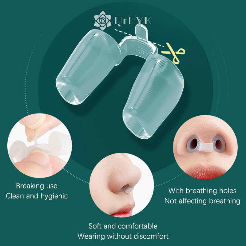 Qrhyk Kẹp silicone định hình mũi sau phẫu thuật, hỗ trợ chỉnh sửa dáng mũi, chất liệu silica gel
