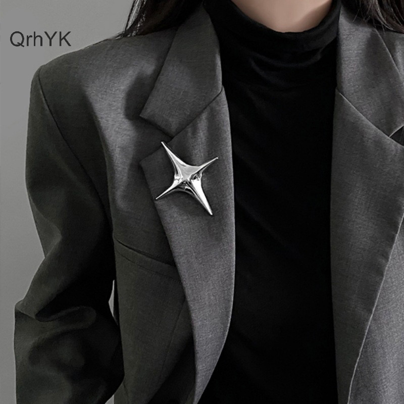 Thời Trang Nhà Máy Thời Trang Mới Punk Rock Màu Bạc Kim Loại Chữ Thập Ngôi Sao Thổ Cẩm Tính Khí Chúa Giêsu May Mắn Thổ Cẩm Chân Dành Cho Nam Nữ Áo Sơ Mi Trang Sức QrhYK