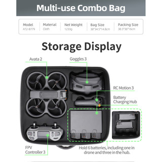Dành Cho DJI Avata 2 Túi Bảo Quản Changfei Bộ Túi Cầm Tay Đeo Ngang Cơ Thể Rocker Túi Điều Khiển Phụ Kiện