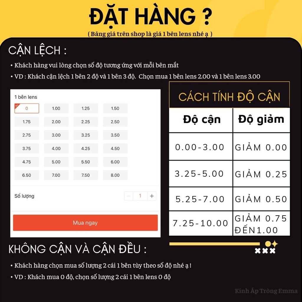 Lens Trong Suốt 1 ngày MPC Silicon Hydrogel Cấp Ẩm | Kính Áp Tròng 1 Day 24h Siêu Ẩm | Emma Lens