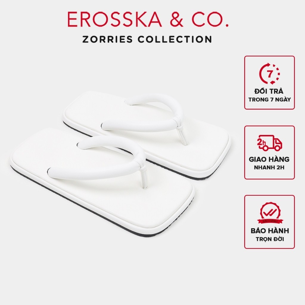 Erosska Zorries - Dép nữ thời trang xỏ ngón mũi vuông đế bằng kiểu dáng ...