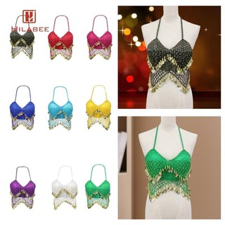 Sequin Belly Dance Trang Phục Trang Phục Shimmer Áo Ngực Áo Tank Wear