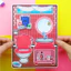 Học Liệu Ngôi Nhà búp bê của toca ice vs frie, Đồ chơi thủ công bóc dán h21 đồ chơi cho bé gái cô tiên xanh