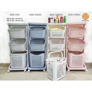 Kệ đựng đồ đa năng,kệ nhựa 3 tầng có bánh xe,Kệ đựng đồ nhà tắm NHỰA VIỆT NHẬT 5567