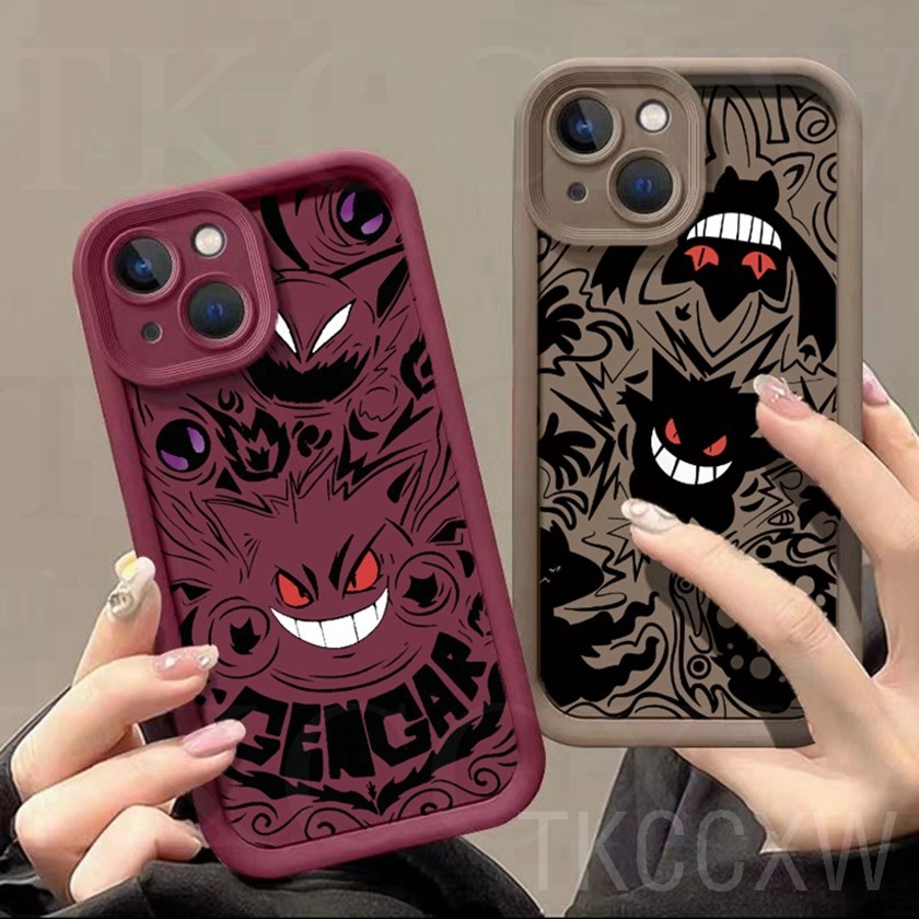Xu Hướng Thương Hiệu Anime Pokemon Đôi Mắt Thiên Thần Ốp Lưng Tương Thích Cho Samsung A15 A21S A22 A23 A24 A25 A31 A32 A33 A34 Hoạt Hình Graffiti Chữ Ngộ nghĩnh Gengar Bìa Mềm