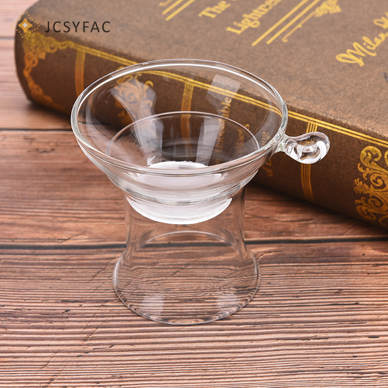 Jcsyfac Lọc Trà Thủy Tinh Có Tay Cầm, Lọc Lá Rời, Rây Lọc Mới