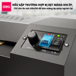 (VOUCHER 100K) Máy Ép Nhiệt Khổ A3 A4 Deli Máy Ép Plastic Bảo Vệ Tài Liệu Máy Cán Màng Ảnh Sắc Nét - Công Suất 400W — ảnh 7