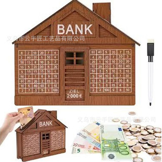 Trang Trí Nhà Cửa Sản Phẩm Mới Hộp Đựng Tiền Có Quầy Gỗ Nhà Chất Lượng Quầy Heo Đất Thủ Công Bằng Gỗ