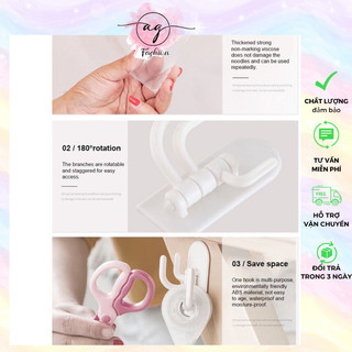 Móc Dán Tường Treo Đồ 3 Chấu Đa Năng AG.FASHION