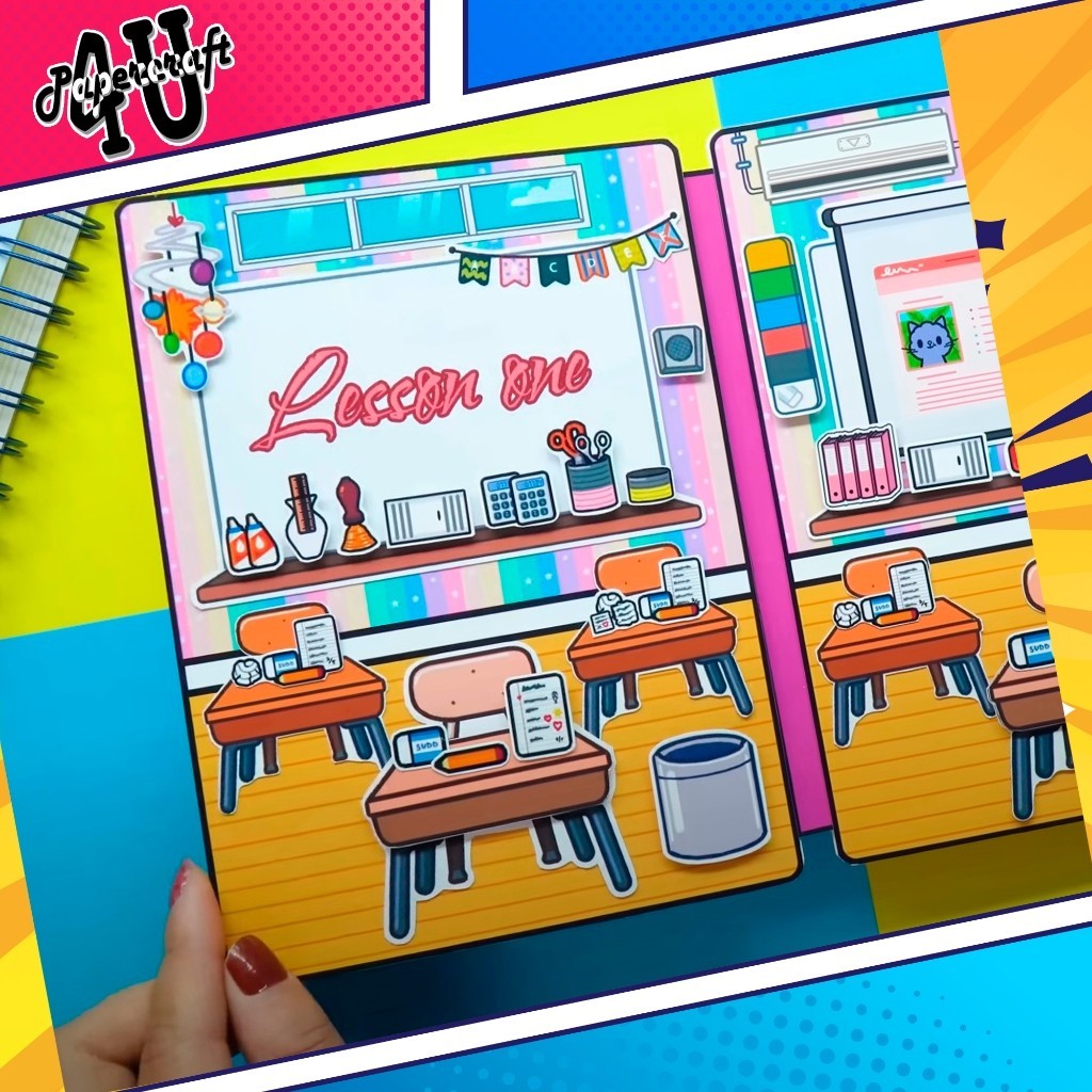 ĐỒ CHƠI NGÔI NHÀ BÚP BÊ GIẤY CẮT THỦ CÔNG DIY - TOCA LIFE WORLD -  MẪU TA24 - RICH & POOL