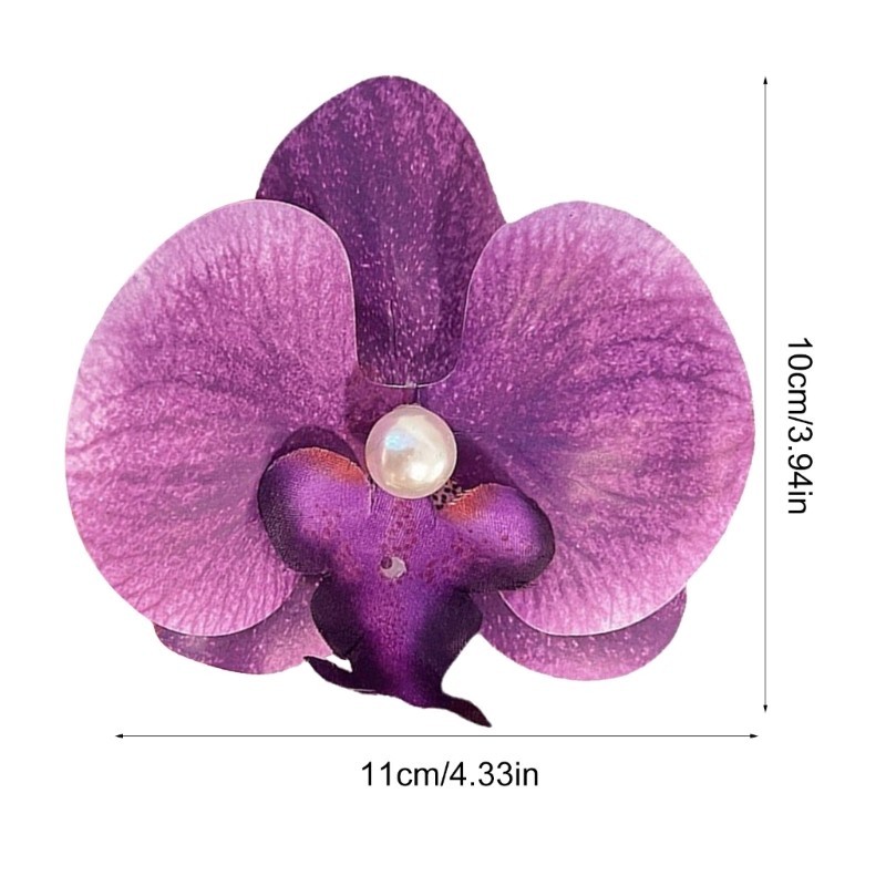 Coo Hàn Quốc Phalaenopsis Hoa Kẹp Tóc Lớn Hoa Ngọt Ngào Tóc Barrettes Cho Nữ Bé Gái Tiệc Cưới Headw