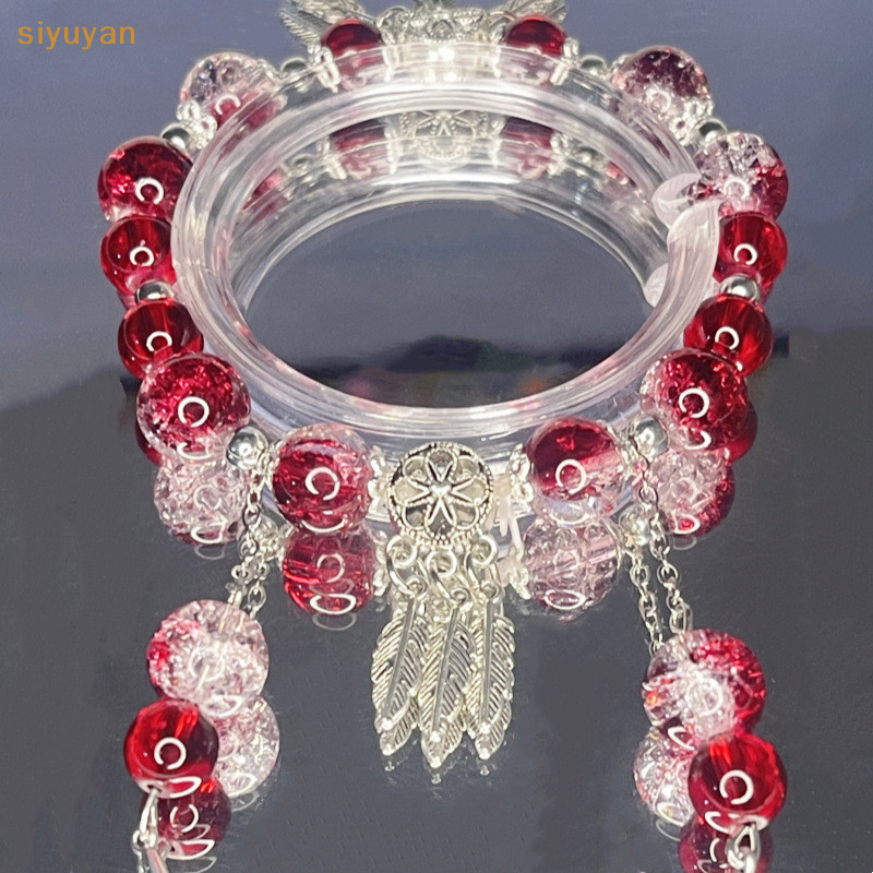 Siyuyan Thời Trang Phong Cách Trung Hoa Dép Vòng Tay Nữ Cô Gái Đa Năng Ngọt Đính Hạt Vòng Tay Bạn Gái Phụ Kiện Quà Tặng VN