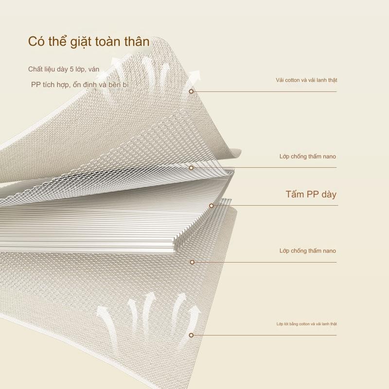 Hộp đựng đồ lót tất vớ, vải cotton và lanh Thiên Sơn, khung bảng nhựa PP, giặt được, KT 33.5*10*10cm Akii Home TD107