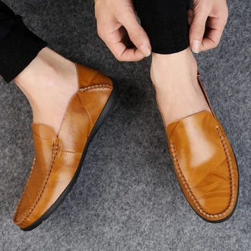 Mới Chính Hãng Da Nam Giày Da Nam Giày Da Bò Giày Da Doug Thuyền Lái Xe Trượt Nam Da GJJV